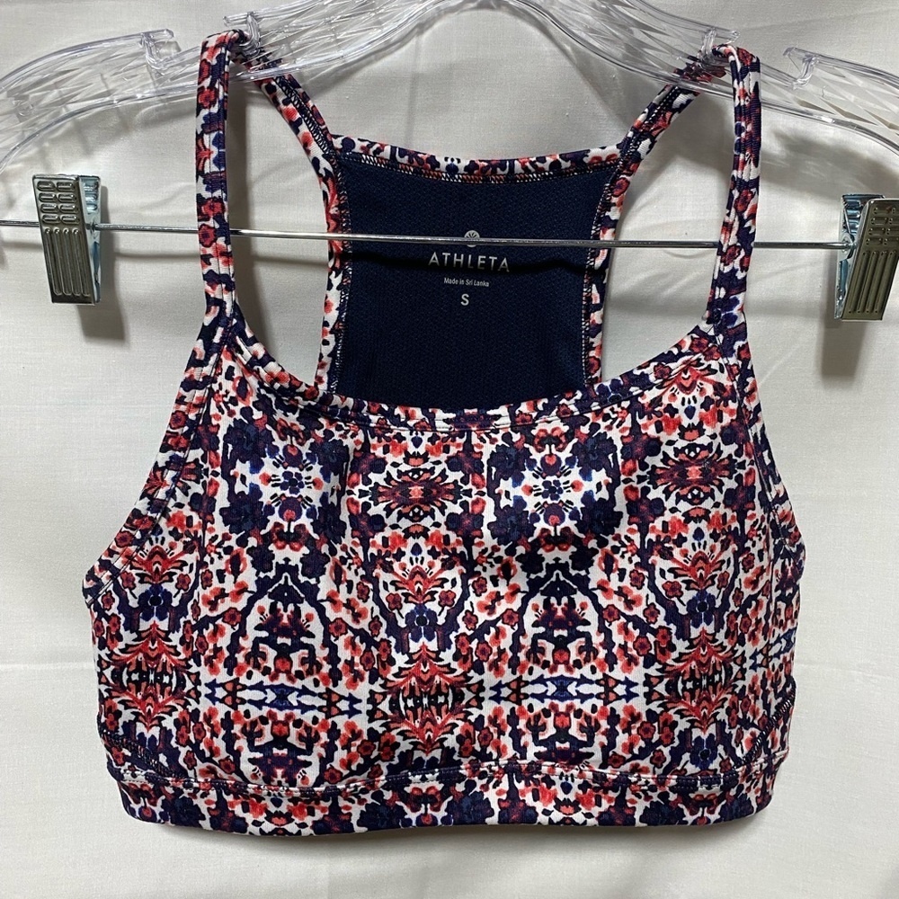 Athleta Chi‎ Sports Bra Indigo Shores Size Small